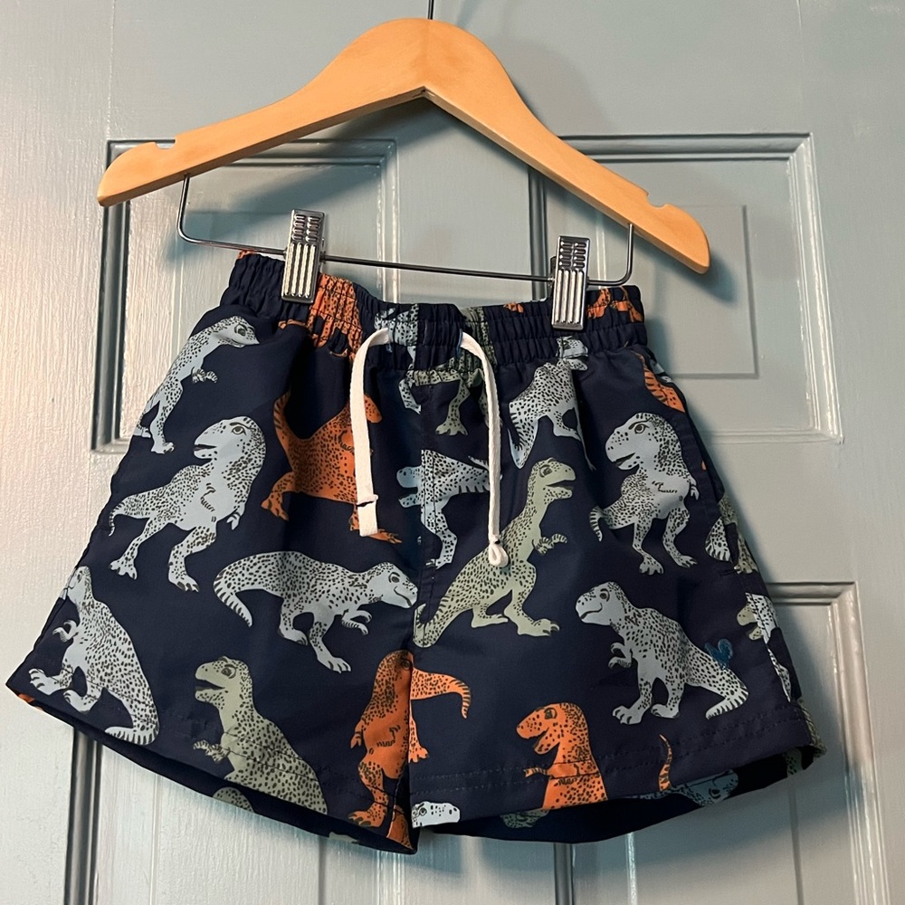 Blue Rooster Dinosaur swim trunks 2t NWT
